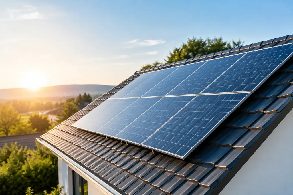 Orientación del techo para paneles solares