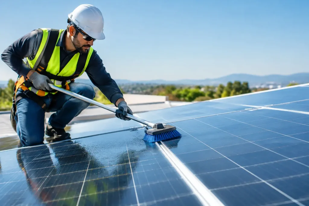Mantenimiento de paneles solares sin perder rendimiento